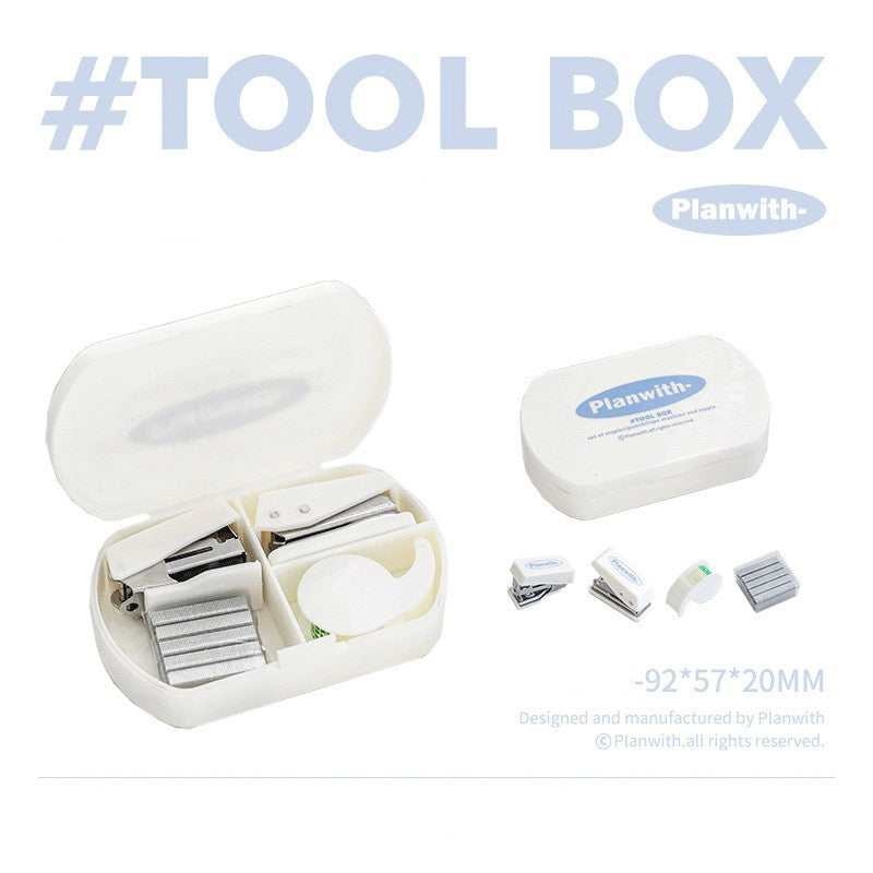 Tool Box With Hole Punch, Stapler, Scissors and Storage 主图-9