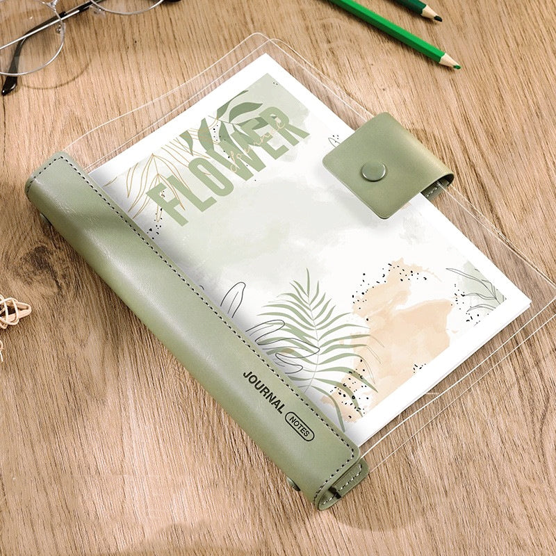 Transparent Cover Loose-Leaf Journal Notebook b1