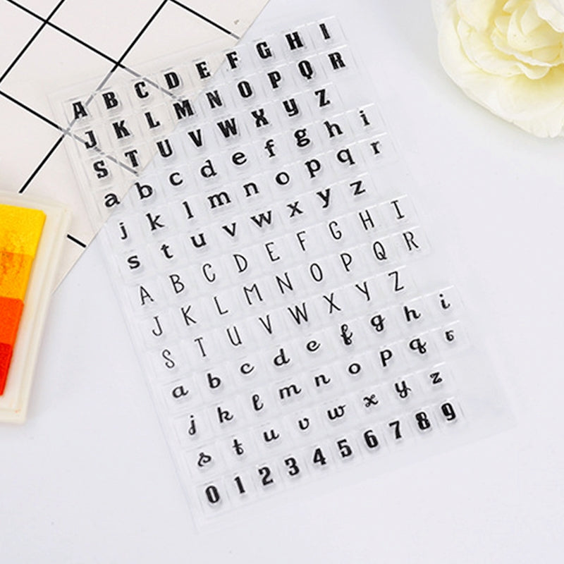 Transparent English Letters Clear Silicone Stamps