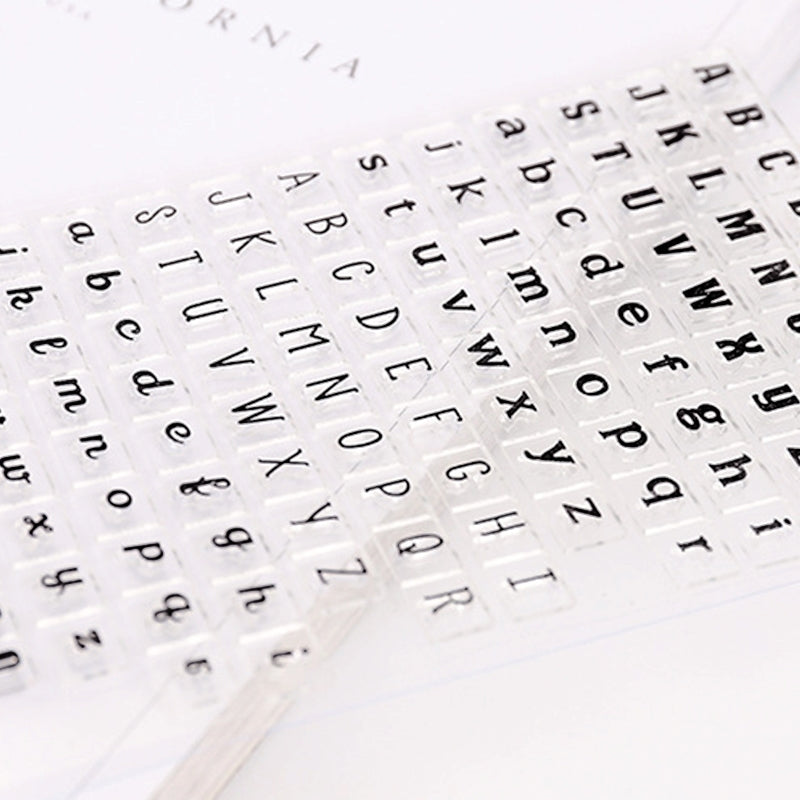 Transparent English Letters Clear Silicone Stamps2
