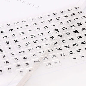 Transparent English Letters Clear Silicone Stamps2