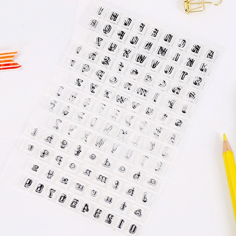 Transparent English Letters Clear Silicone Stamps3