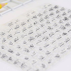Transparent English Letters Clear Silicone Stamps1