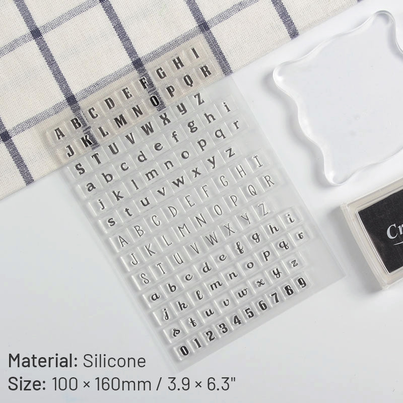 Transparent English Letters Clear Silicone Stamps4