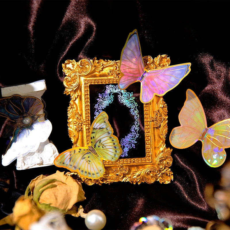 Transparent Pattern Decorative Frame PET Sticker- Gate Brooch Letters b7