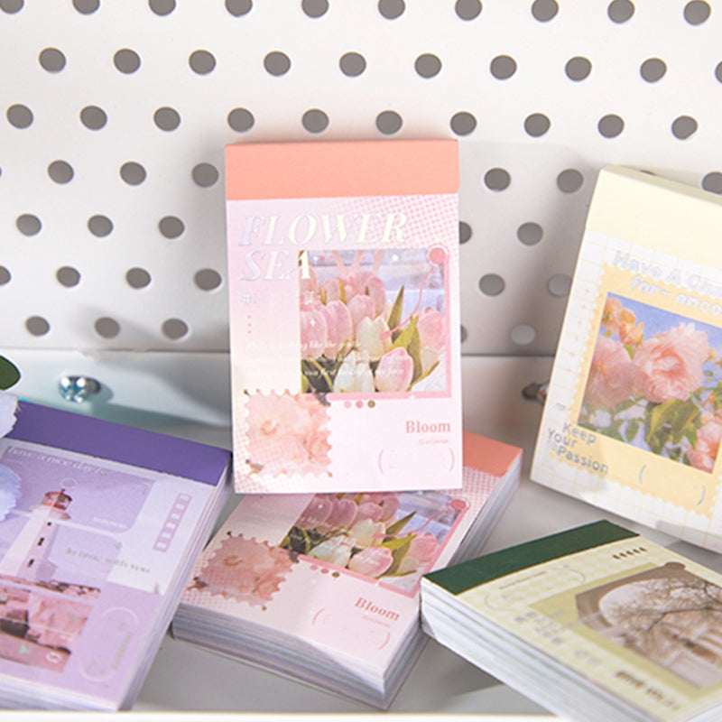 Travel Landscape Washi Sticker Book - Sky, Sea, Fields, Flowers b5