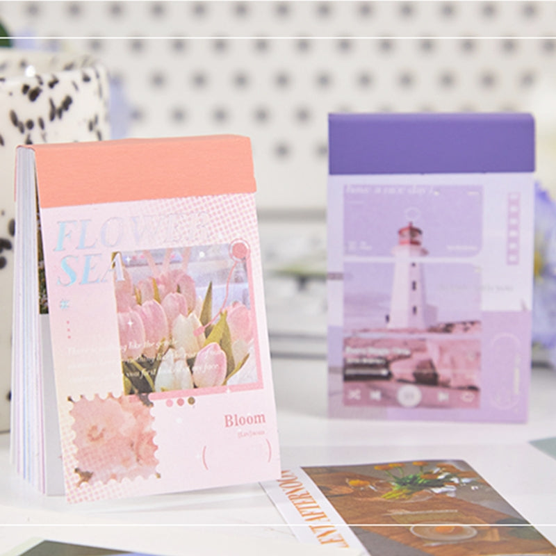 Travel Landscape Washi Sticker Book - Sky, Sea, Fields, Flowers b6