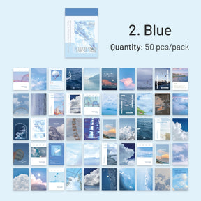 Travel Landscape Washi Sticker Book - Sky, Sea, Fields, Flowers sku-2