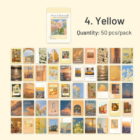Travel Landscape Washi Sticker Book - Sky, Sea, Fields, Flowers sku-4