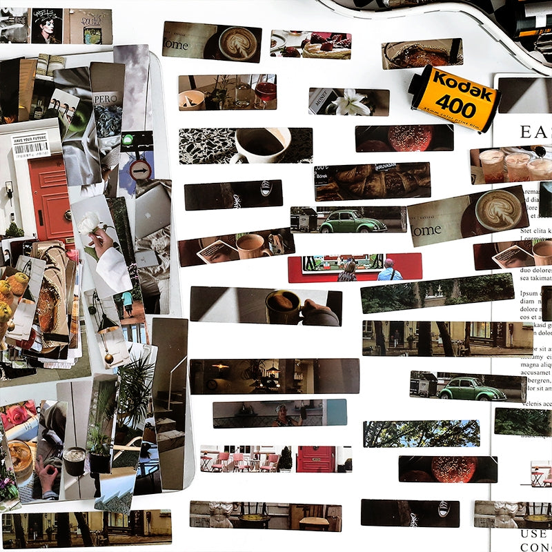 Travel Long Strip Stickers - Fruit, Vacation, Flowers, Afternoon Tea b