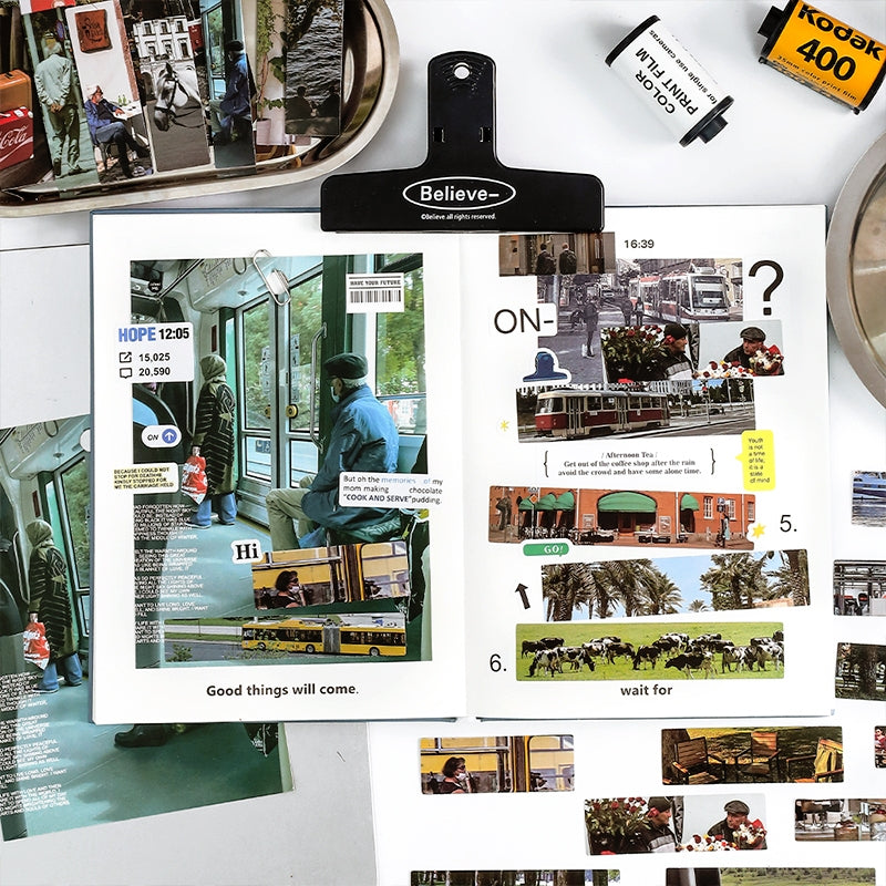 Travel Long Strip Stickers - Fruit, Vacation, Flowers, Afternoon Tea b7