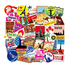 Travel Theme Architecture Label Vinyl Stickers sku