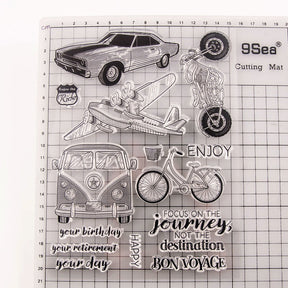 Travel-Themed Transportation Clear Silicone Stamps4