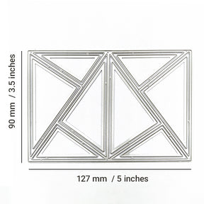Triangle Checkered Greeting Card Carbon Steel Crafting Dies c2