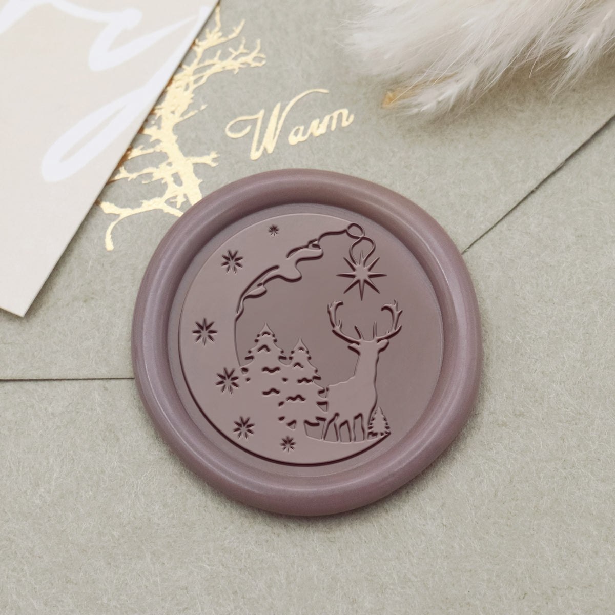 Under the Moonlit Deer Wax Seal Stamp1