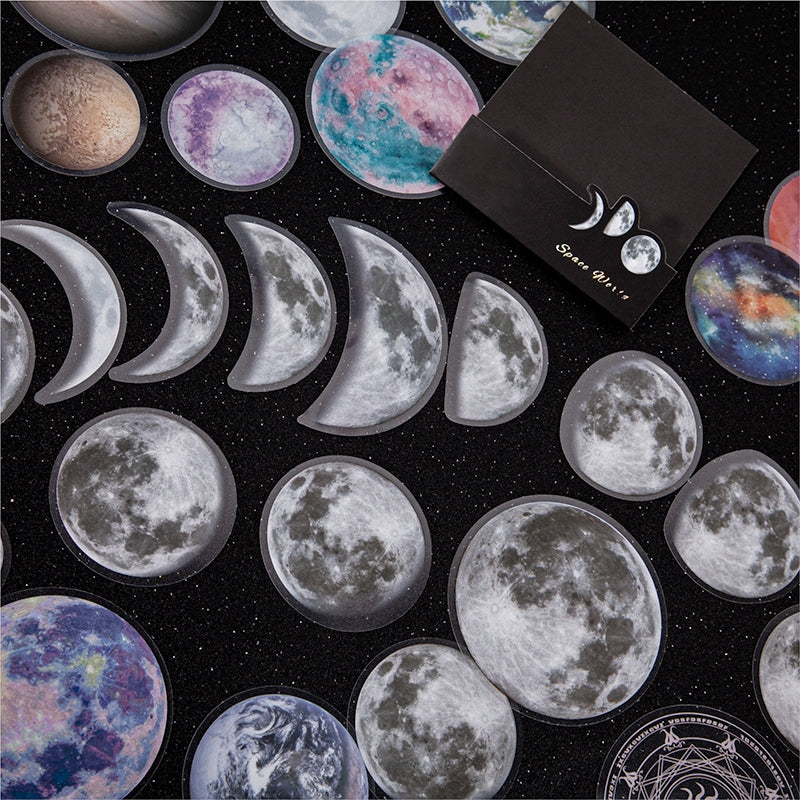Universe PET Stickers - Moon, Planets, Magic Circle, Space b2