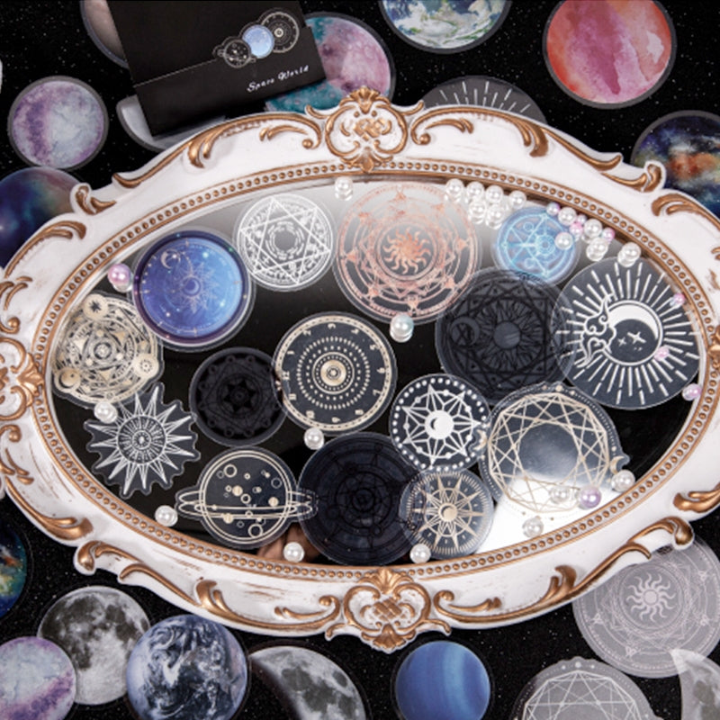 Universe PET Stickers - Moon, Planets, Magic Circle, Space b4
