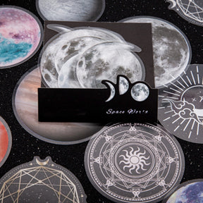 Universe PET Stickers - Moon, Planets, Magic Circle, Space b5