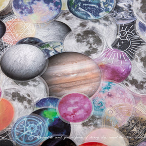 Universe PET Stickers - Moon, Planets, Magic Circle, Space b6