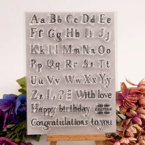 Uppercase and Lowercase Letter Silicone Stamp a2