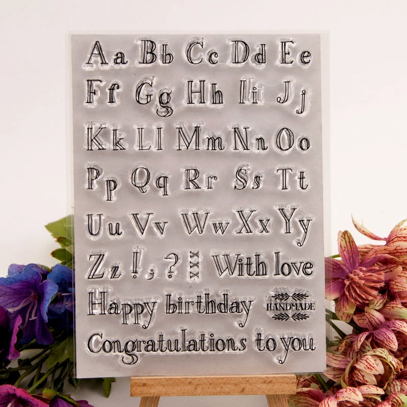 Uppercase and Lowercase Letter Silicone Stamp a2