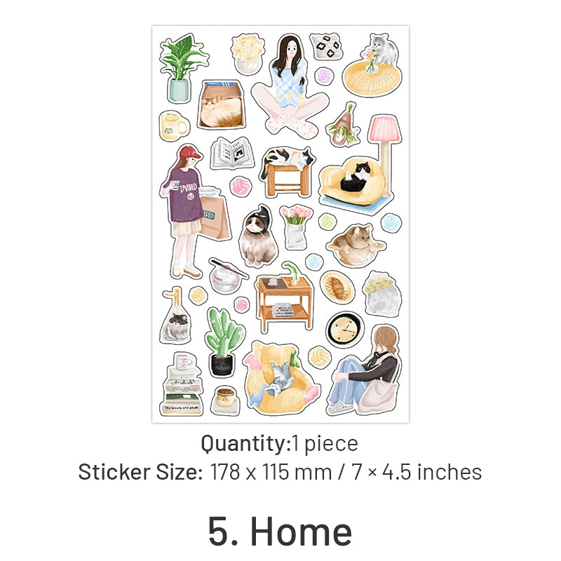 Urban Girl Stickers - Characters, Travel, Food, Bread sku-5