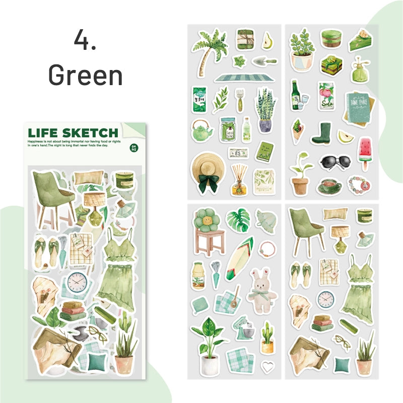 Vacation and Leisure Coated Paper Sticker Sheet sku-4
