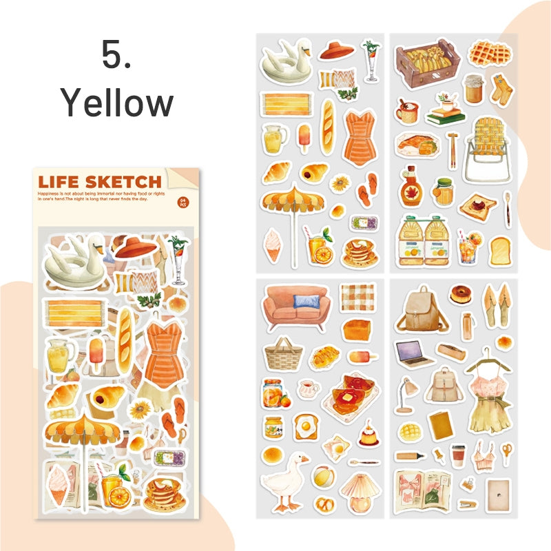 Vacation and Leisure Coated Paper Sticker Sheet sku-5