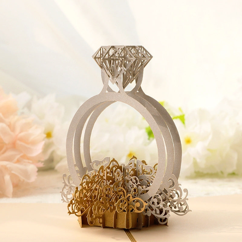 Valentine's Day Diamond Ring Pop-up Card