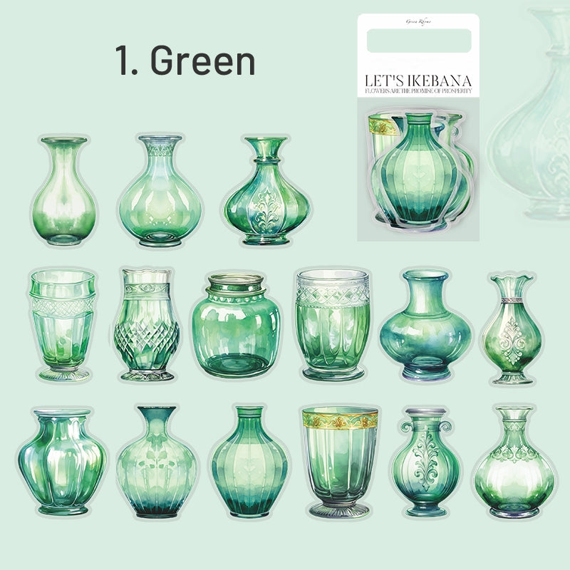Vase and Bottle Series PET Stickers - Glass, Ceramic sku-1