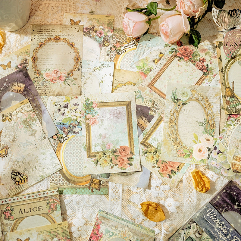 Victoria's Feast Lace Frame Scrapbook Paper b4