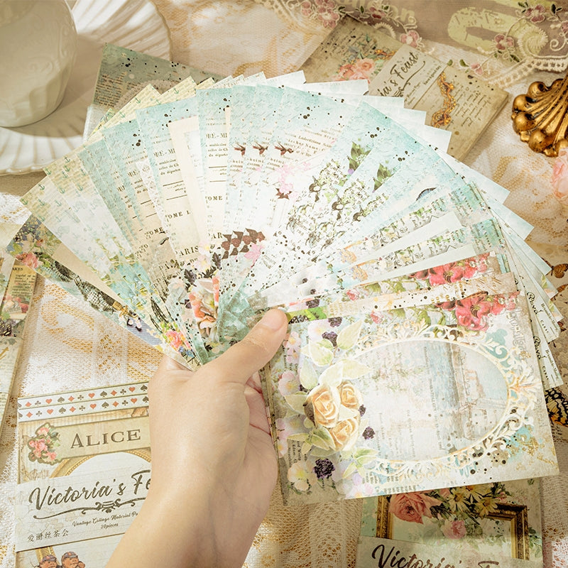 Victoria's Feast Lace Frame Scrapbook Paper b7