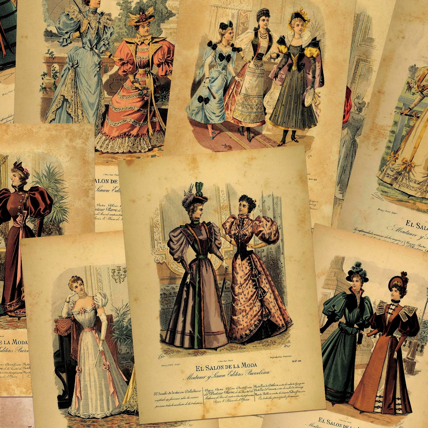 Victorian Era Costume Material Papers-2