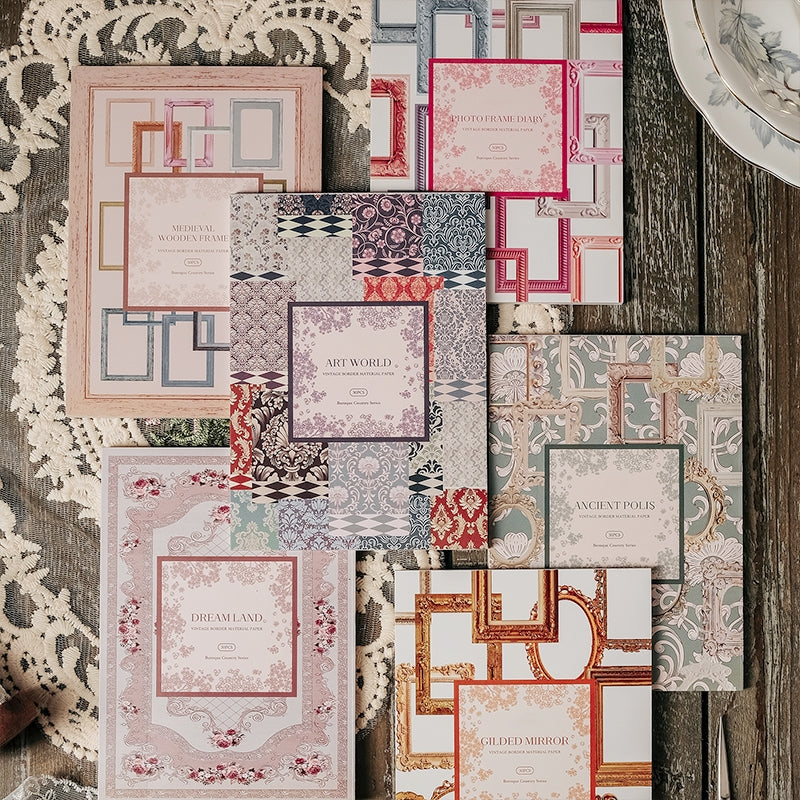 Vintage Baroque Style Border Material Paper a