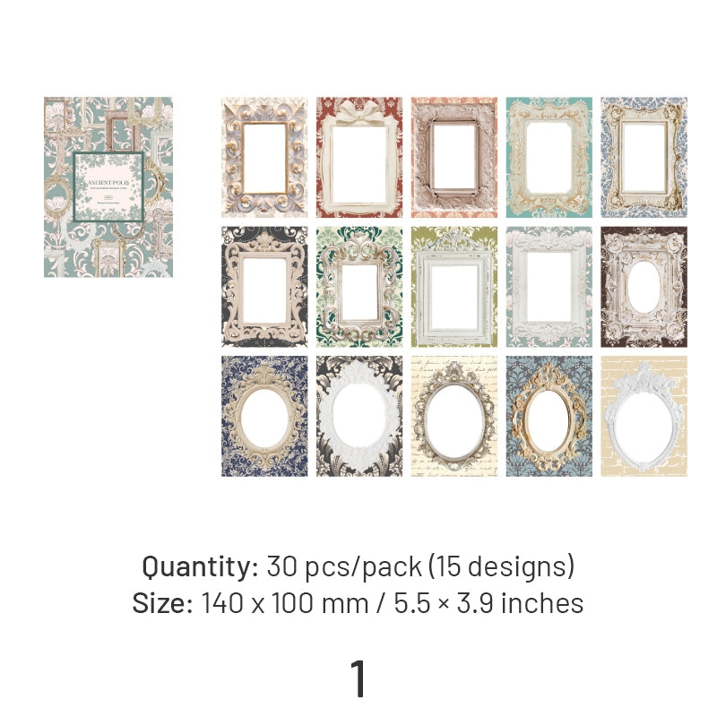 Vintage Baroque Style Border Material Paper sku-1