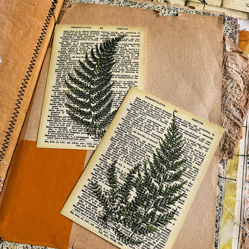Vintage Botanical Notes Scrapbook Paper b