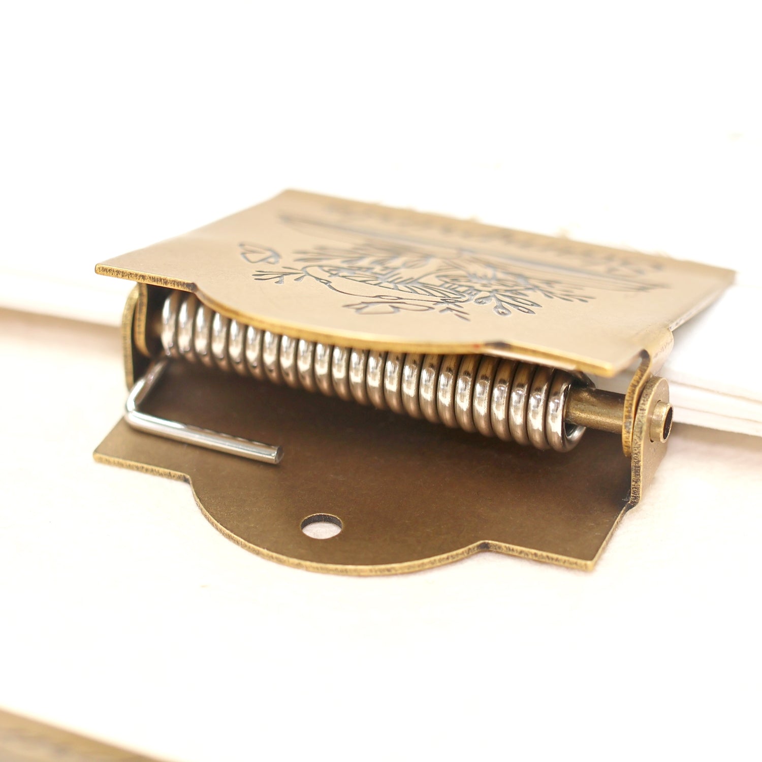 Vintage Brass Clip Journal Stationery Clip - Stamprints 8