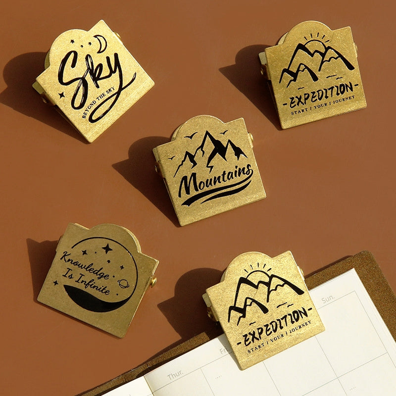 Vintage Brass Clip Journal Stationery Clip a