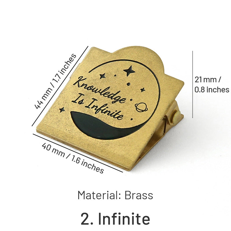 Vintage Brass Clip Journal Stationery Clip sku-2
