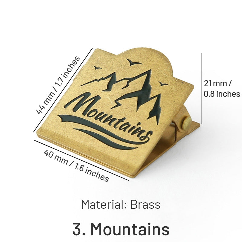 Vintage Brass Clip Journal Stationery Clip sku-3