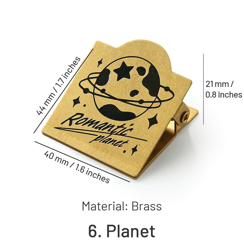 Vintage Brass Clip Journal Stationery Clip sku-6