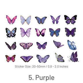 Purple-Butterfly Themed PVC Decorative Sticker
