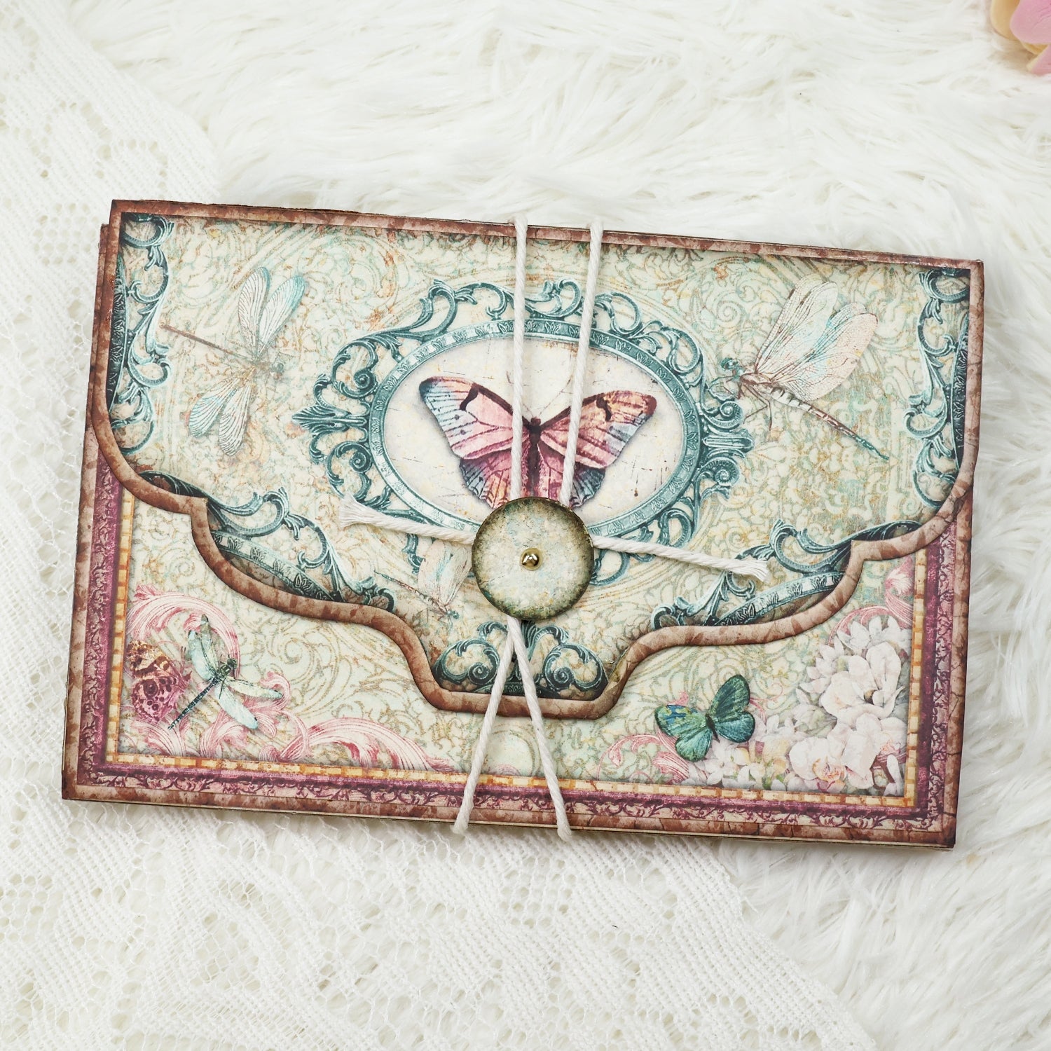 Vintage Butterfly Handmade Junk Journal Folio Kit 1