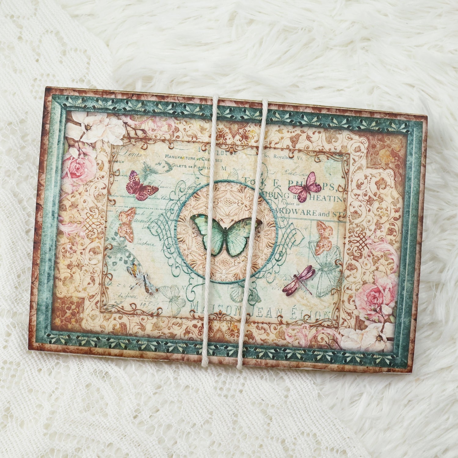 Vintage Butterfly Handmade Junk Journal Folio Kit 2