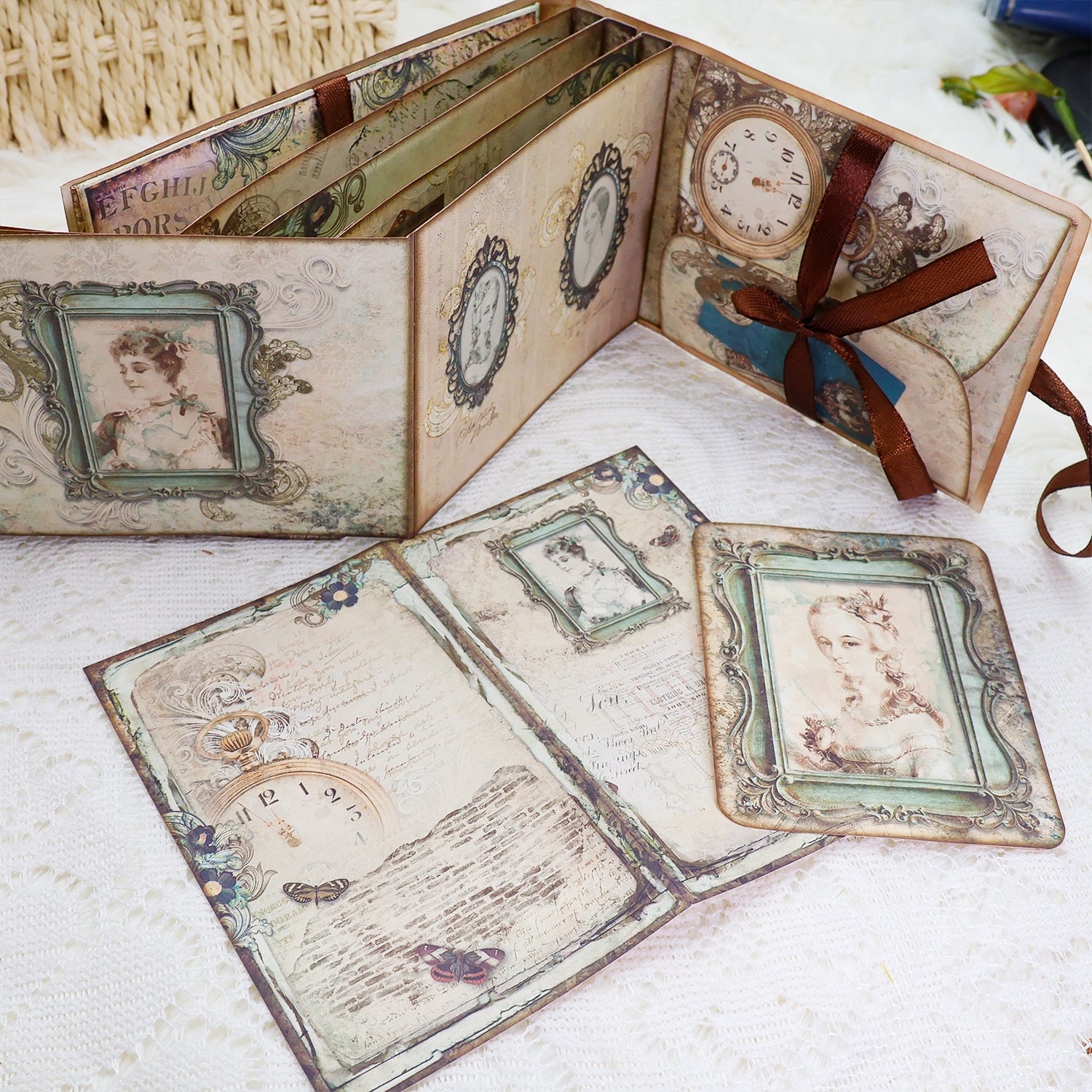 Vintage Character Handmade Junk Journal Folio Kit - Stamprints2