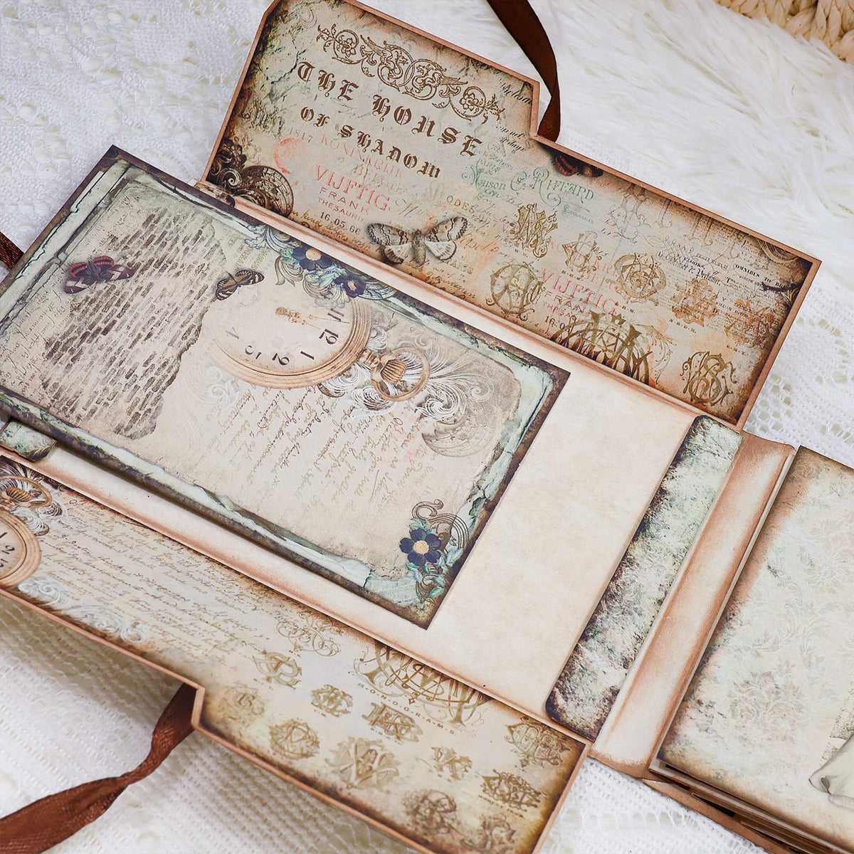 Vintage Character Handmade Junk Journal Folio Kit - Stamprints4