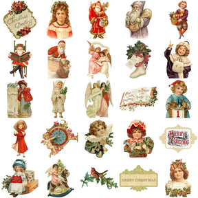 Vintage Christmas Character-themed Stickers b4