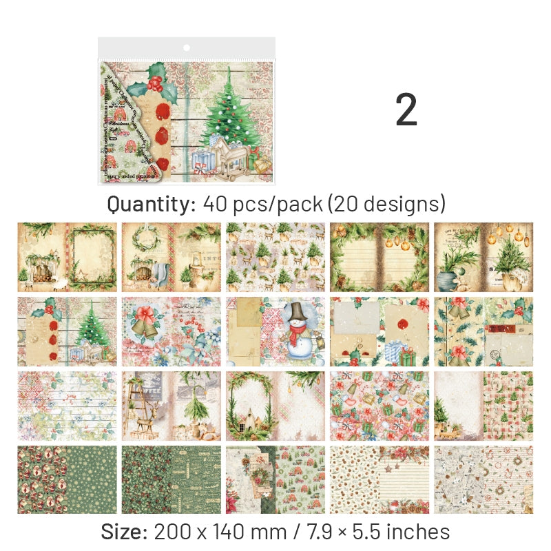 Vintage Christmas Scrapbook Paper Double Sided Sheet: Vintage Christmas  Decorative Craft Paper 40 Double Sided Sheet for Scrapbooking, Junk  Journal