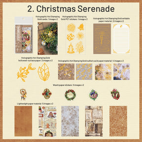 Vintage Christmas Mixed Media Sticker and Scrapbook Paper Pack sku-2