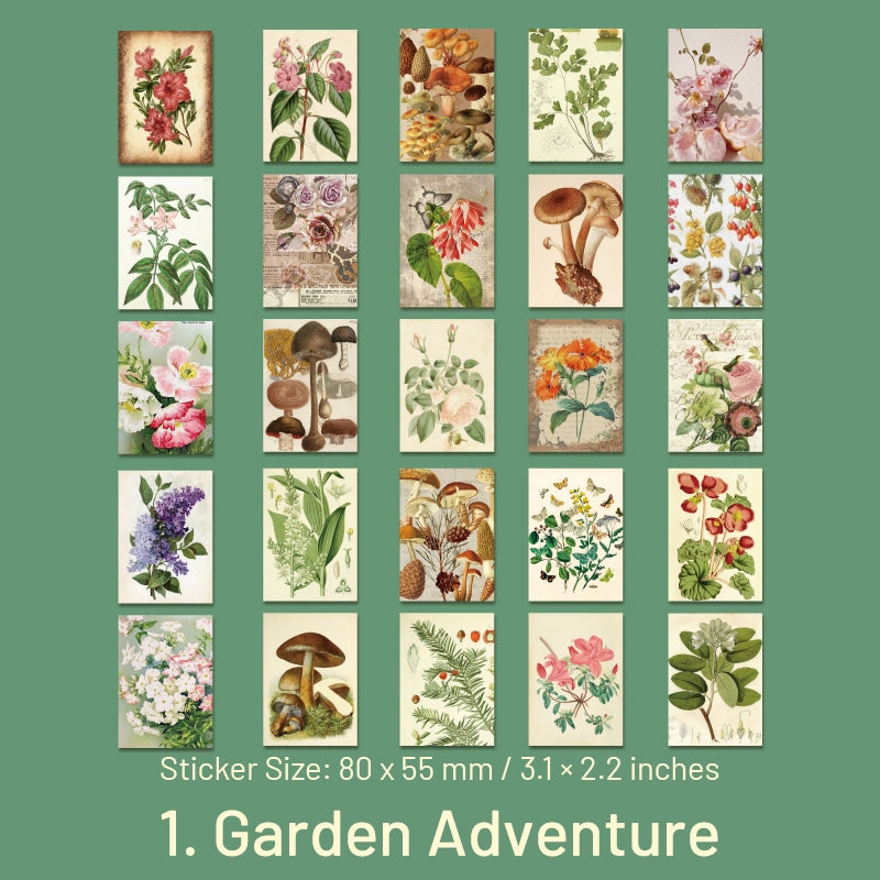 Vintage Christmas Sticker Book - Flowers, Butterflies, Food, Posters, Christmas sku-1